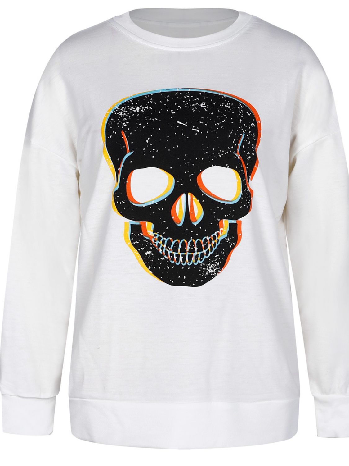 Graphic Dropped Shoulder Round Neck Sweatshirt